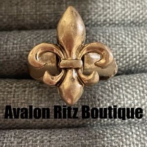 🎉⚜️NEW Gold Fleur De Lis Stretch Ring Game Days Saints Who Dat